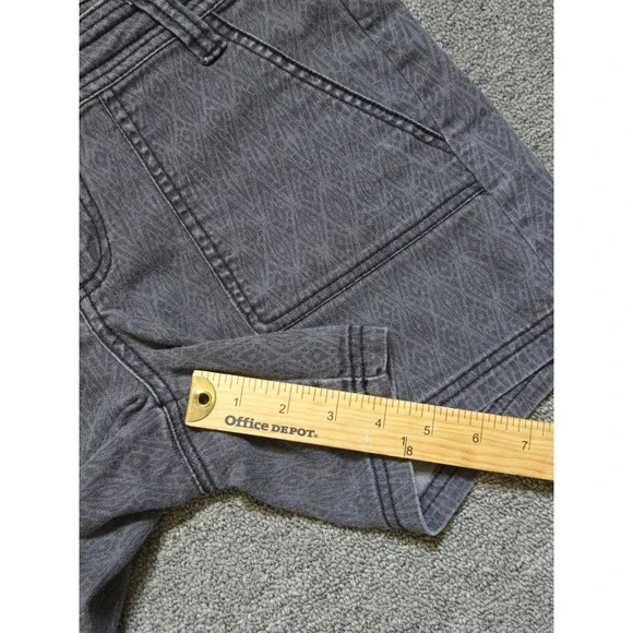 Prana Denim Shorts Womens SIZE 4 Tess Gray Diamond Lightweight Organic Cotton - Picture 6 of 10